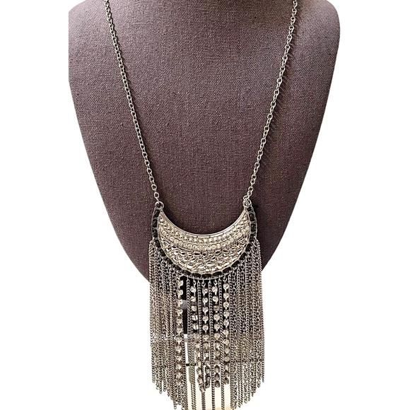 ❤️ Long Bohemian / Western Tassel Fringe Necklace - Picture 5 of 5